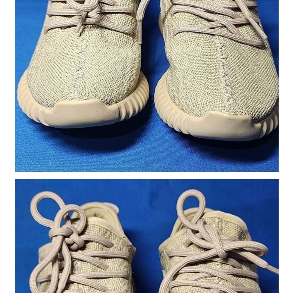 Tan Streamlined Sneakers with Ribbed Midsole and Sock-like Collar